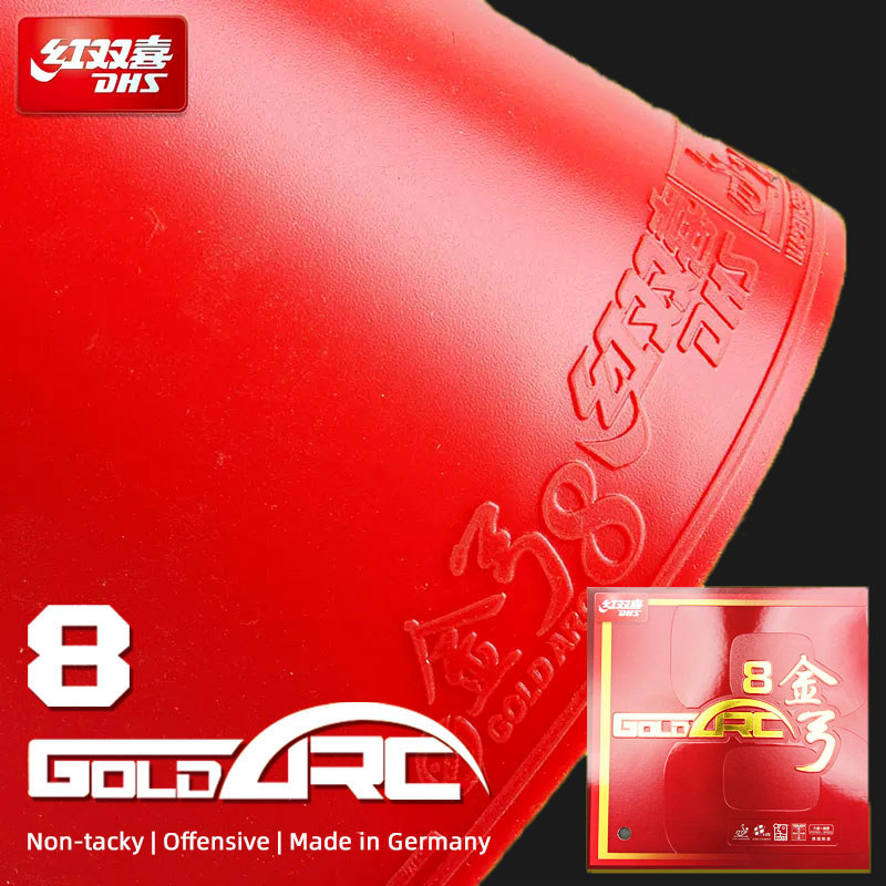 Original DHS Gold Arc 8 Table Tennis Rubber Non-tacky Yellow Cake Sponge GoldArc 8 Ping Pong Rubber