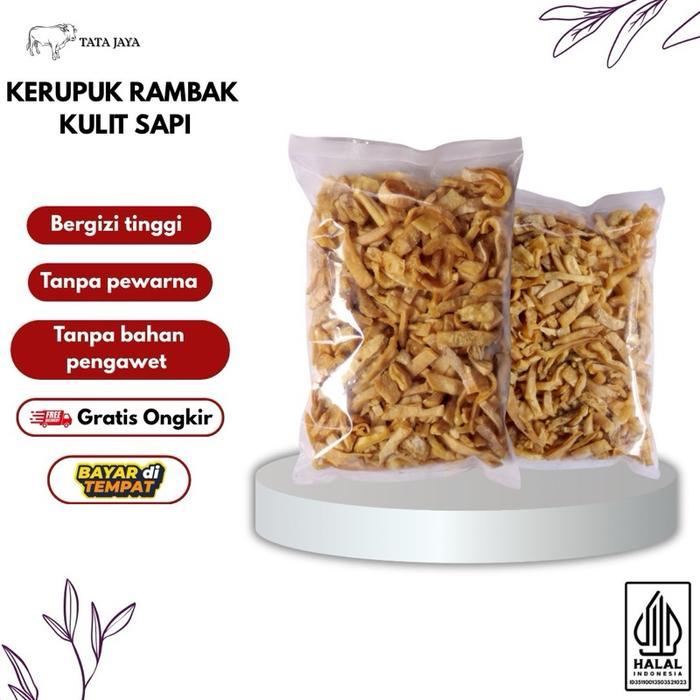 Kerupuk Rambak Kulit Sapi Pritilan Tebal (Patahan Kecil) Tatajaya Dorokdok Krecek Rambak Sapi Mentah