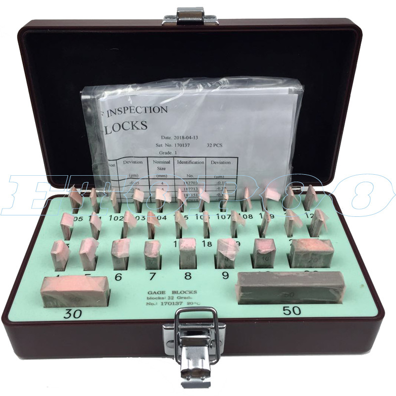 . 32Pcs/Set 1.005-30Mm Block Gauge Caliper Block Gauge Inspection Block Gauge Measurement