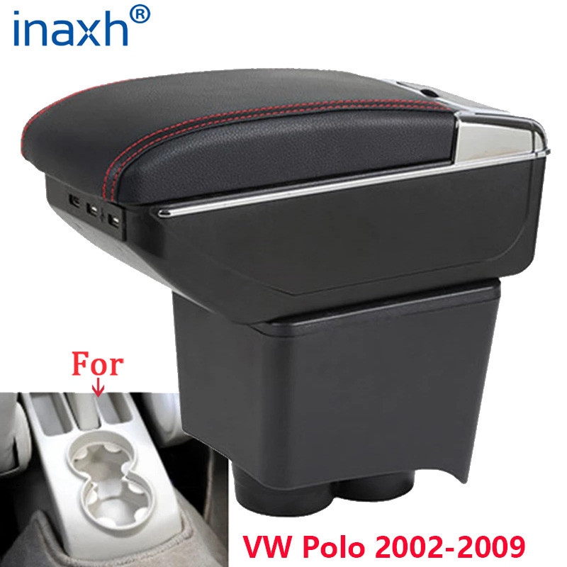 For Volkswagen Polo Armrest For VW Polo 9N 3 Car Armrest box 2002-2009 Retrofit parts Storage box