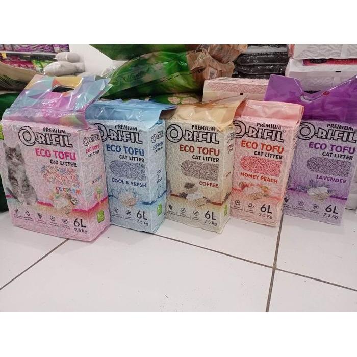 (6 pcs) Orifil Eco Tofu Cat Litter Pengganti Pasir Ramah Lingkungan