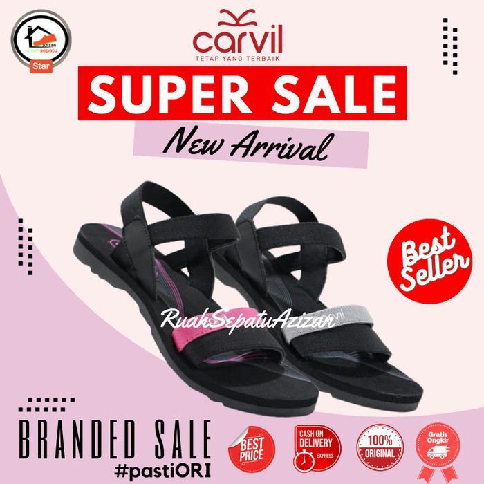 Carvil Mariska Zl Davina Tb Sandal Spons Gunung Tali Wanita Original 100%