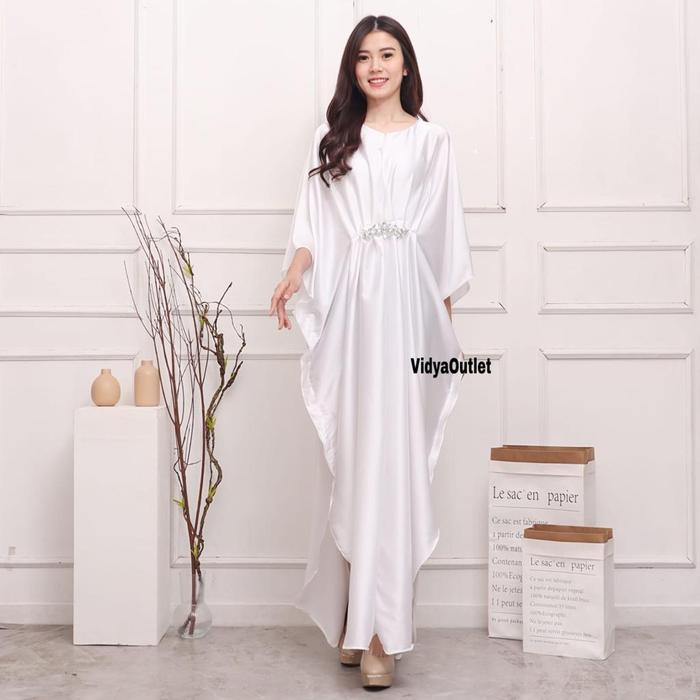 Kaftan Polos 2258 - Baju Lebaran Wanita - Super Mewah - Baju Muslim Dewasa - Dress Hitam Gamis Pesta
