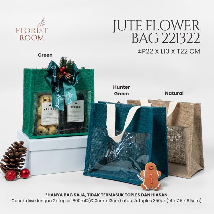 Jute Flower Bag 221322 - Goodie Bag - Hampers