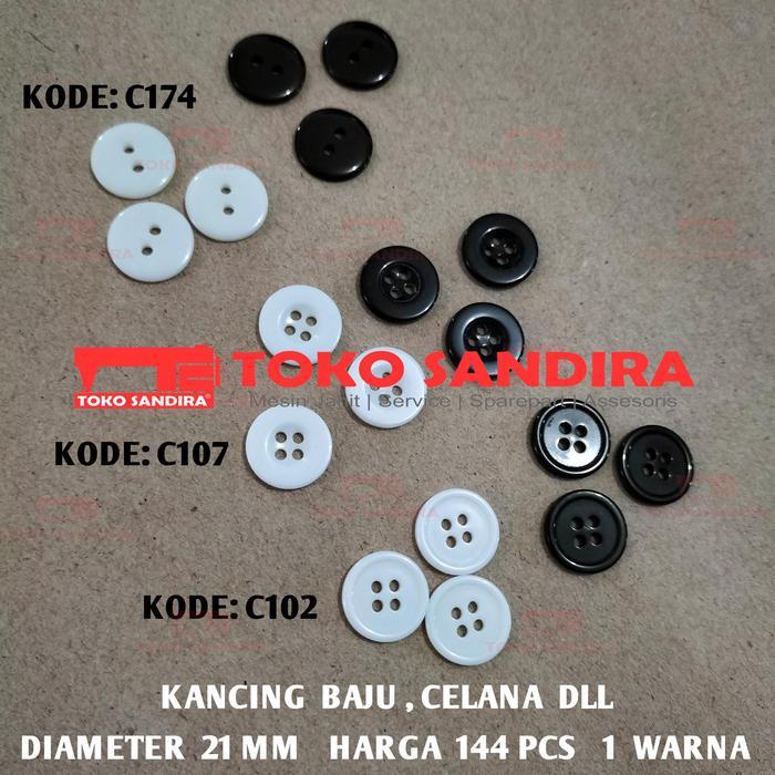 144 PCS Kancing baju 21 MM/kancing jas /kancing safari/kancing celana