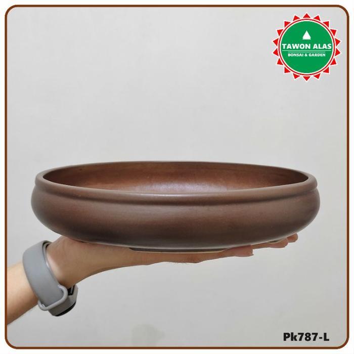 Terangbenderangshop Pot Keramik Bonsai Oval Lonjong Kecil Small Mame Mini