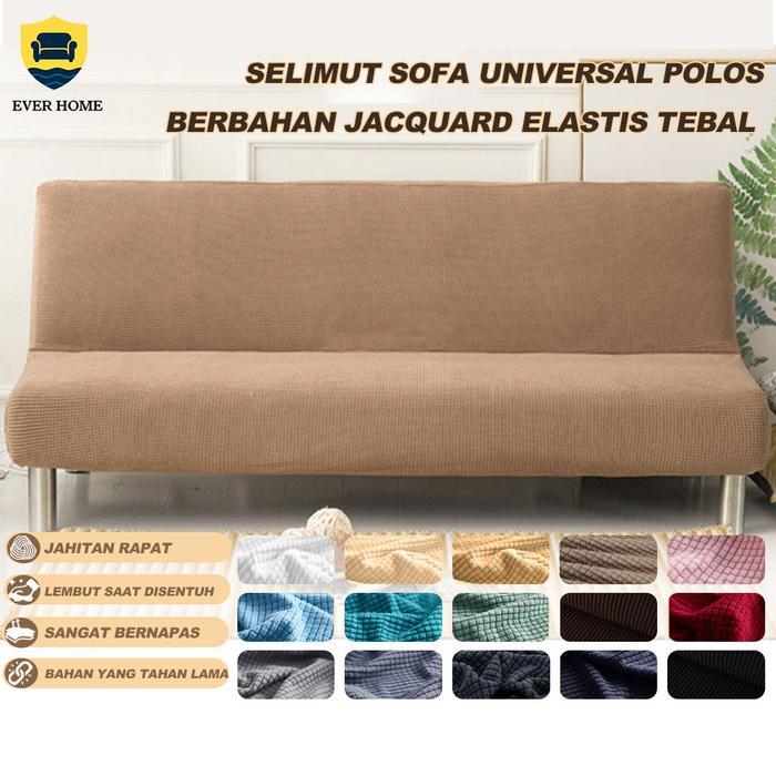 [Tanpa pegangan cover sofa bed] Kain tenun bermotif yang dapat dicuci dengan mesin, sarung sofa