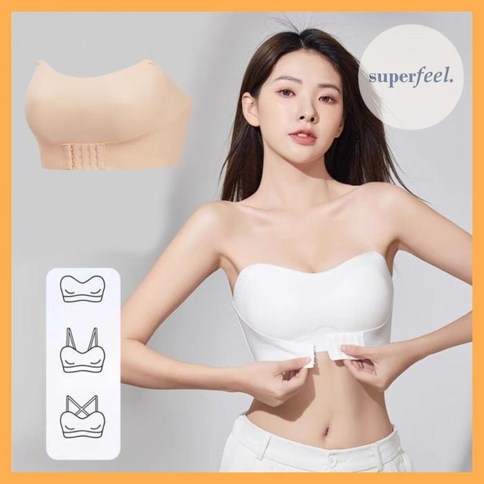 SFL BRA STRAPLESS PUSHUP TANPA TALI UNTUK DRESS GAUN TANKTOP BH WANITA TANPA KAWAT SEAMLESS ICE SILK