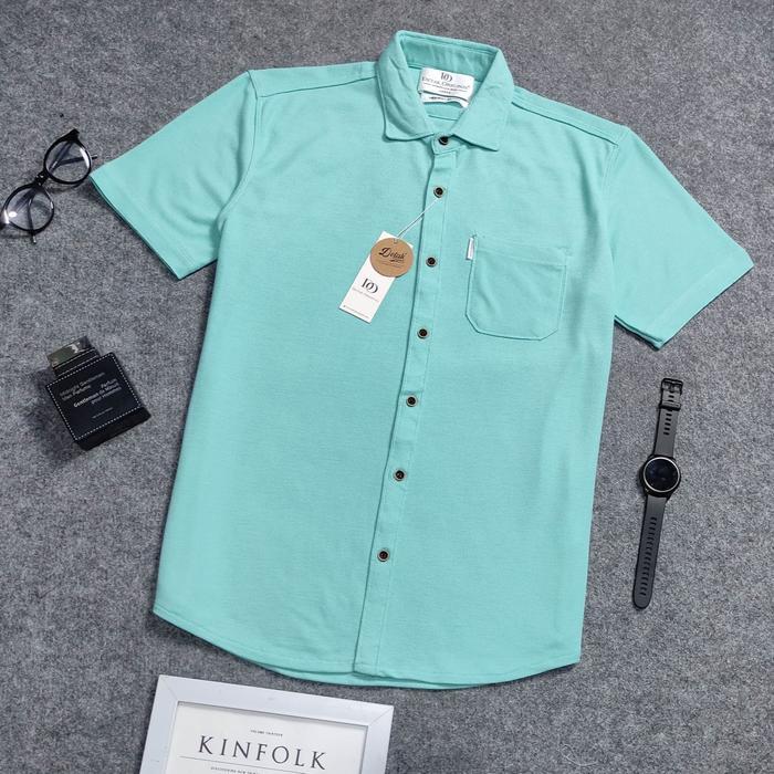 Detak Original Kemeja Lacos Polos Pria Lengan Pendek Tosca Muda