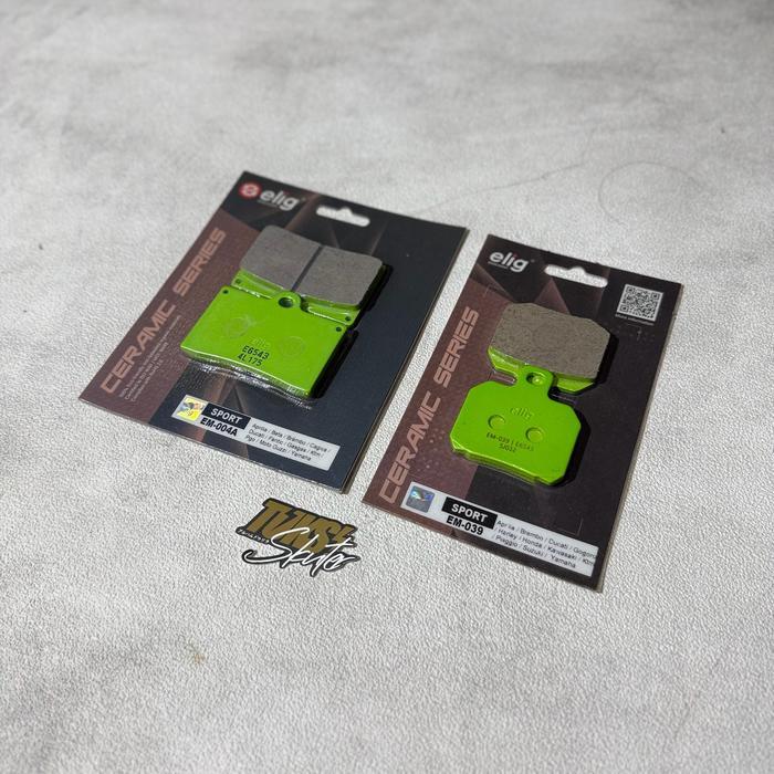 Brake Pad Kampas Rem Depan Elig Green Kaliper Brembo 2 Piston 2P 4Piston 4P 1 Pin Original Universal