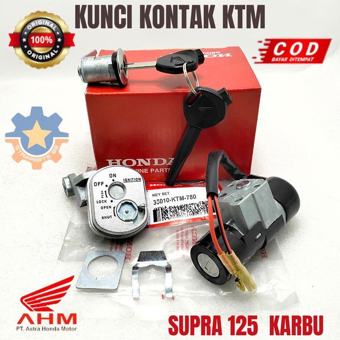 KUNCI KONTAK SET 35010-KTM-850 MOTOR HONDA SUPRA X 125 KARBU KUALITAS ORISINIL AHM ASLI KONCI KEY