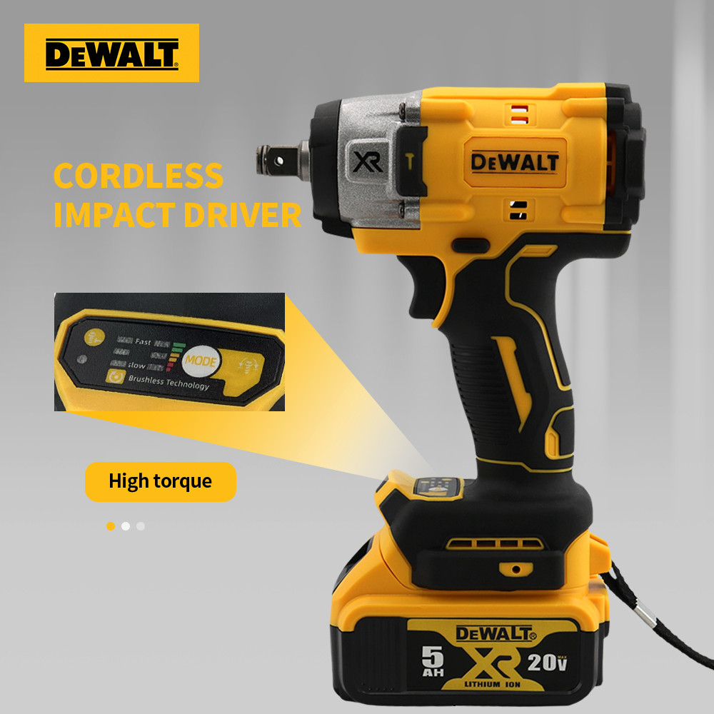. Dewalt 20V Battery 300Nm Brushless Cordless Electric Impact Wrench Cordless Electric Wrench -