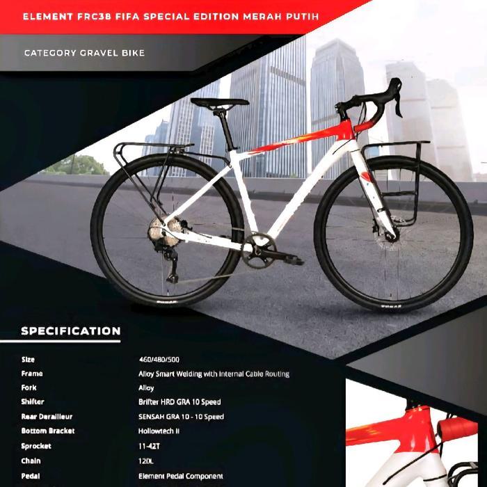 RB road bike sepeda balap Element FRC 38 RB dan Gravel 700 FIFA Edition - FIFA Edition