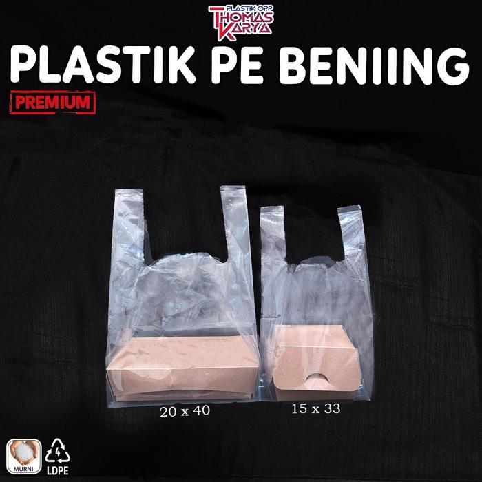 Hot Sale Kresek Pe Bening 20X40 Isi 28Pcs Plastik Transparan Pex Thinwall 1500Ml / Lunch Box M /