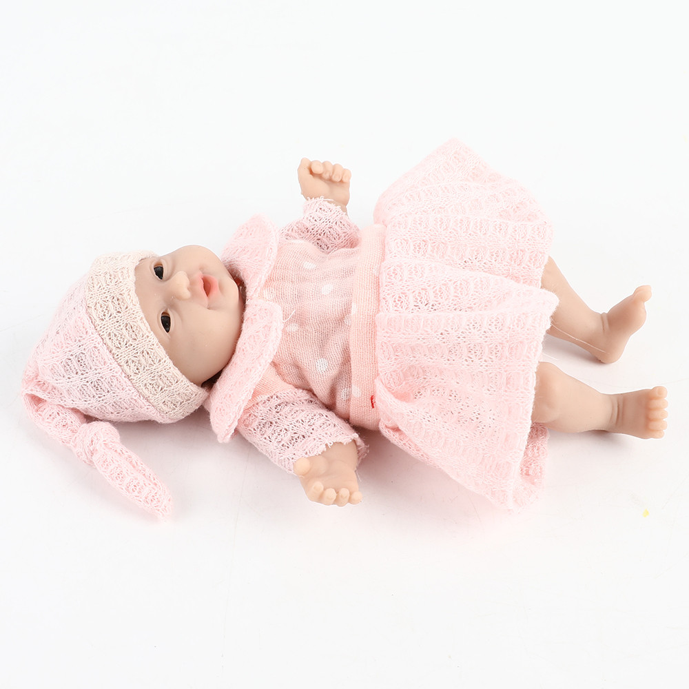 IVITA 7" Girl Preemie Full Body Silicone Reborn Baby Doll Lifelike Mini Realistic Doll Surprice