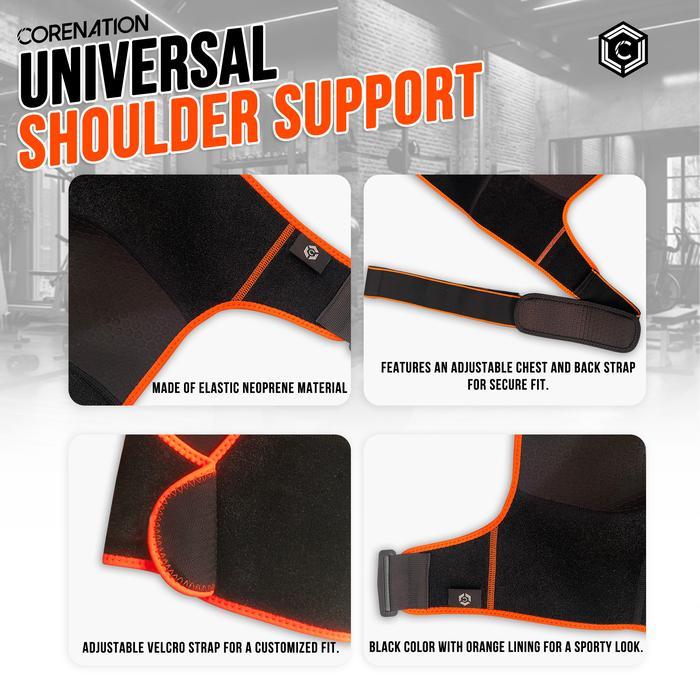 Corenation Shoulder Support Penyangga Bahu Universal Penyangga Bahu Olahraga Alat Bantu Penyangga
