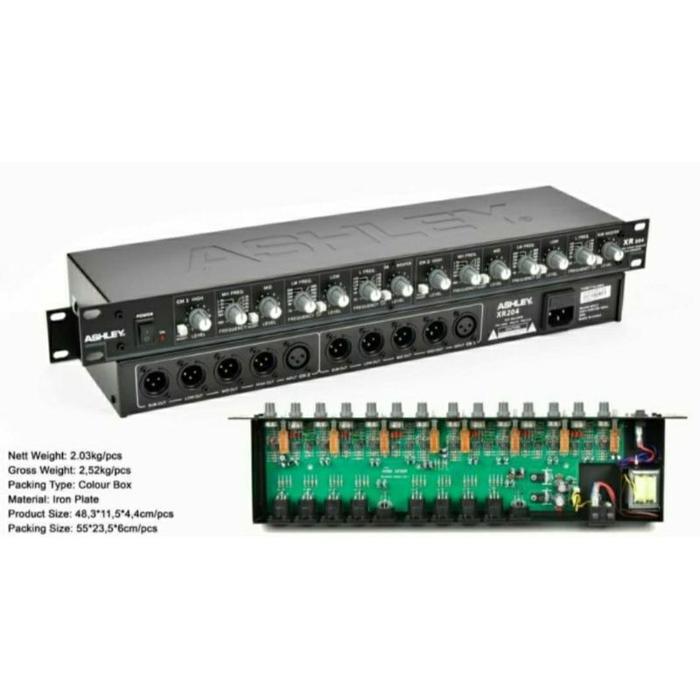 [Original] Crossover Ashley Xr 204 + Sub Woofer Output Xr204 Original 4 Way Stereo Ic Full Makro