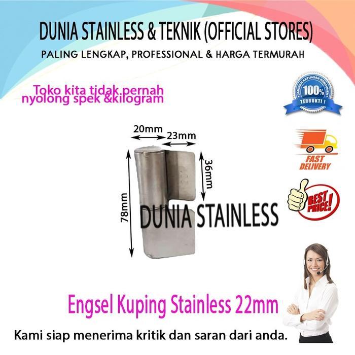 "New" Engsel Kuping Stainless 22mm engsel pintu