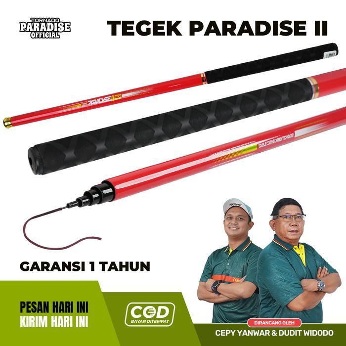 New Tegek Pancing Joran Paradise II 2 Fiber Coating Carbon Ukuran 240 270 300 360 450 540 630 CM