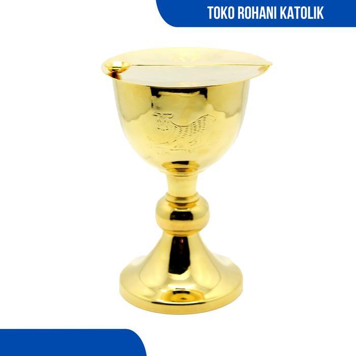 PIALA PERJAMUAN KATOLIK (LAPIS EMAS) / PERALATAN MISA KATOLIK / PIALA KUNINGAN