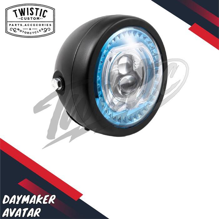 Daymaker Headlamp Lampu Depan LED 5.75 inch Avatar + Batok Motor W175 W250 Benelli Patagonian Eagle