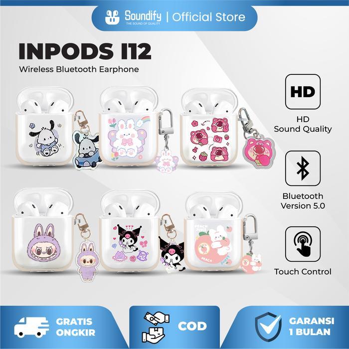 Robot - Inpods I12 Headset Bluetooth Wireless Case Karakter Lucu Transparan Headphones Tws Earphone
