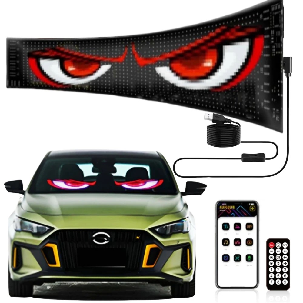Smart Control LED Display Car Windshield Eyes LED Matrix Pixel Panel Display Evil Eyes LED Screen