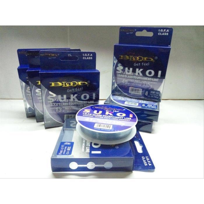 Senar Pancing Super Kuat Blood-X Sukoi Fluorocarcon Coated - Biru Laut -Gratisongkir