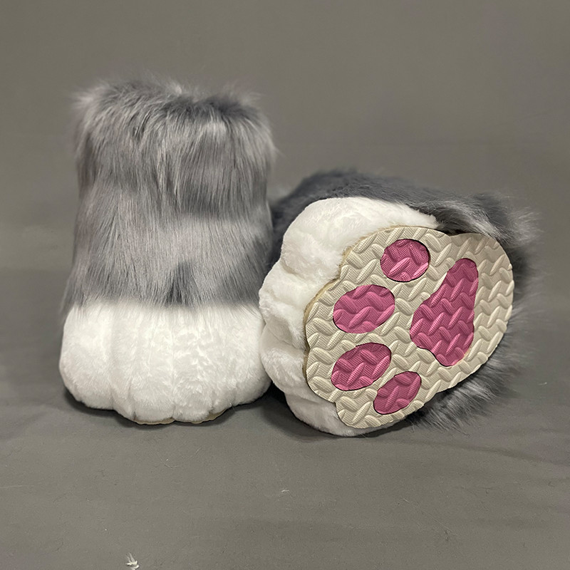 Fursuit feet paw shoes kit plush furry boots fursuit costume paw shoes halloween accessories cosplay