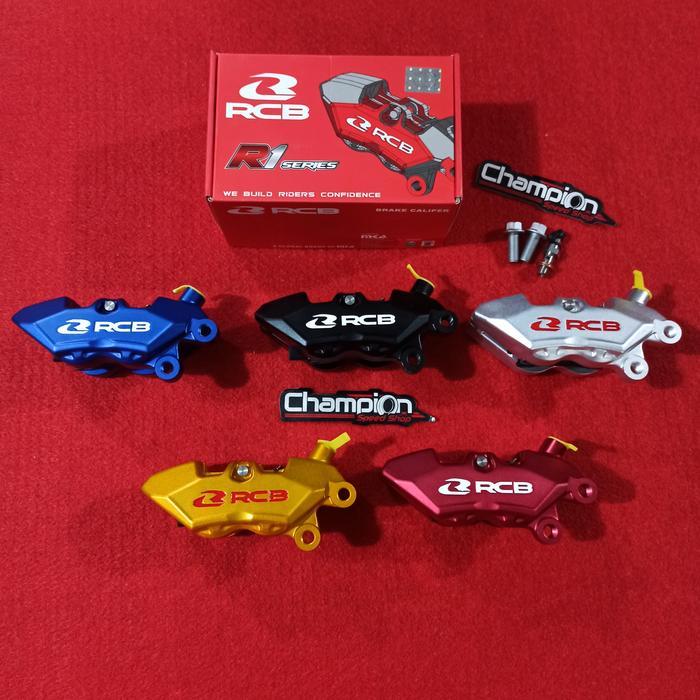 Kaliper Rem Depan Kanan RCB Racing Boy R1 Series 4 Piston P4 4P