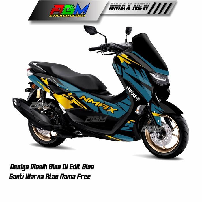 DECAL STIKER NMAX ALL NEW 150 FULL BODY MOTIF BERCAK HIJAU ARMY TERMURAH