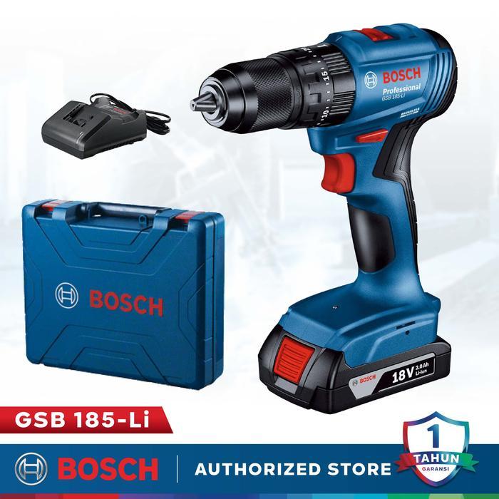 Bosch Brushless Impact Drill 18V GSB 185-LI Battery Bor Batre 1 Battery Torsi