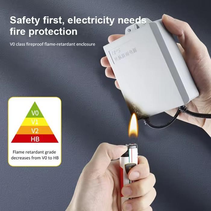 PORTABLE MINI UPS 12V ADAPTOR UPS BACKUP CCTV EU PLUG 24 JAM 3600 MAH