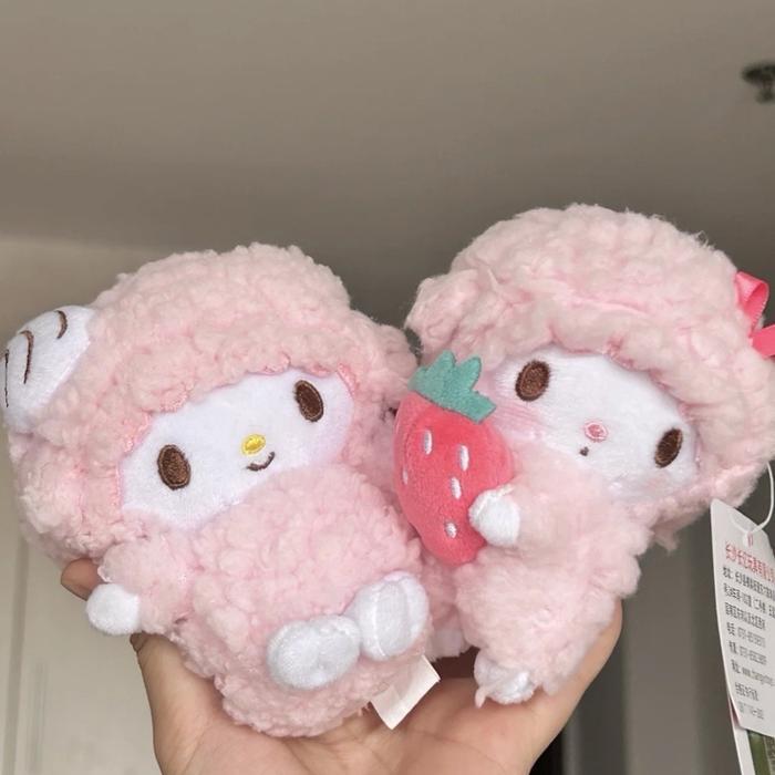 Chelliostuff Keychain/Gantungan Plushie Tas/Kunci My Sweet Piano Strawberry Pita Pink Lucuk Bangett