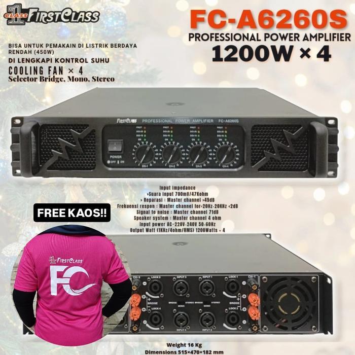 Firstclass POWER AMPLIFIER FC A-6260S 1200 WATT X 4 6260S A6260S FCA