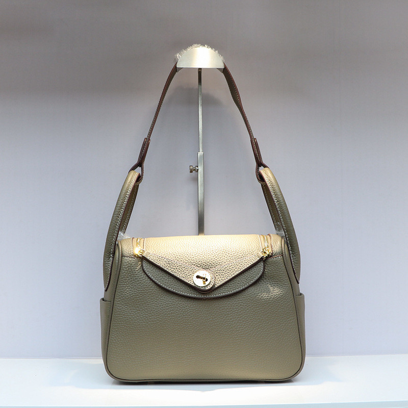 Lychee patterned doctor's medicine box bag, large capacity retro top layer cowhide Lindi bag,