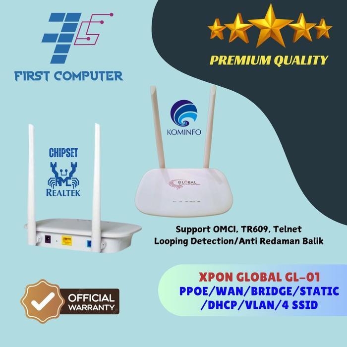 Global Gl-01 Xpon Ont 1Ge Wifi Garansi Resmi Postel
