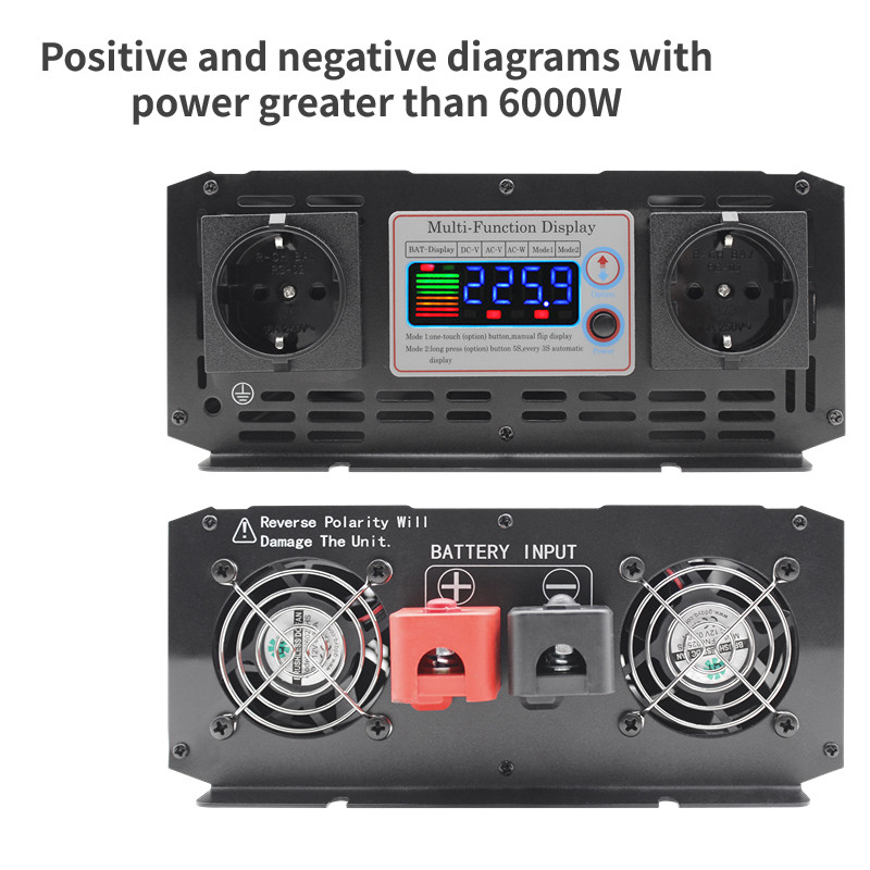" 6000W 8000W 12000W Inverter Dc 12V 24V 48V To Ac 220V 230V Voltage "