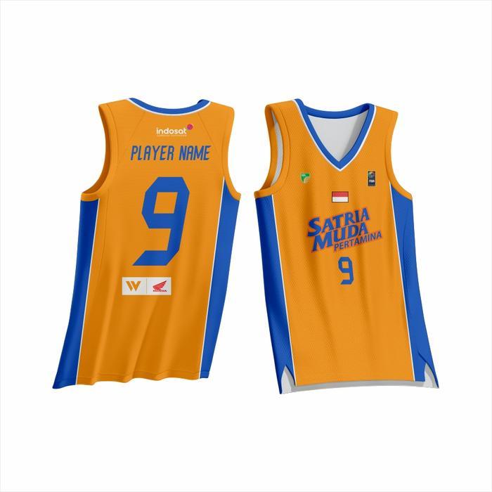 jersey basket Juara Satria Muda Nameset Jersey basket Match