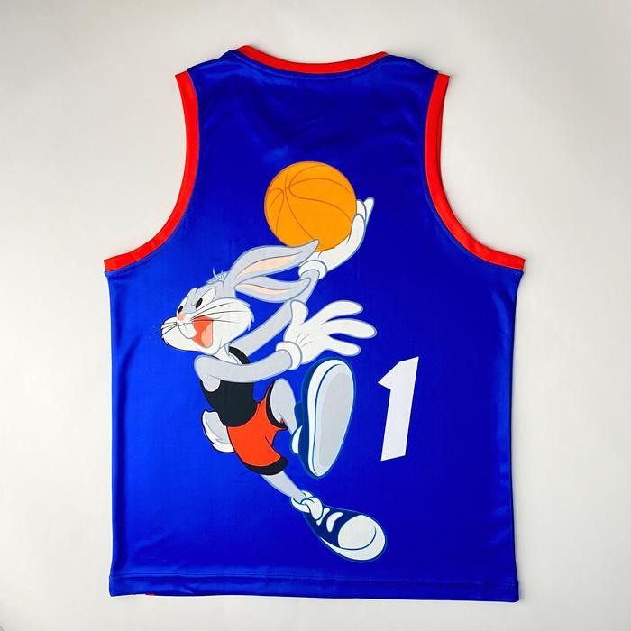 [ORIGINAL] Jersey Bugs Tune Squad #1 BIRU BLUE SPACE JAM - Swingman Bola Basket Baju Kaos T-Shirt
