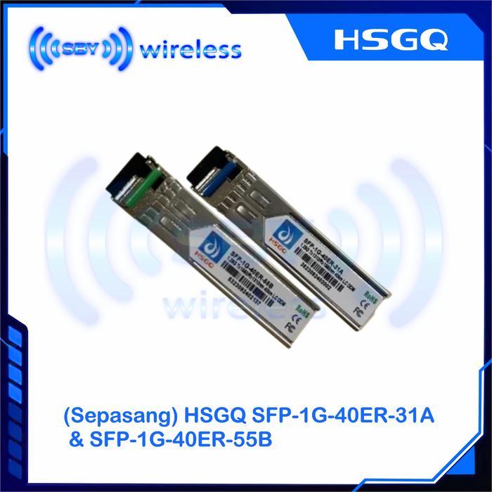 (Sepasang) Hsgq Sfp-1G-40Er-31A / Sfp-1G-40Er-55B 1.25 Bidi Lc 40 Km Single Mode