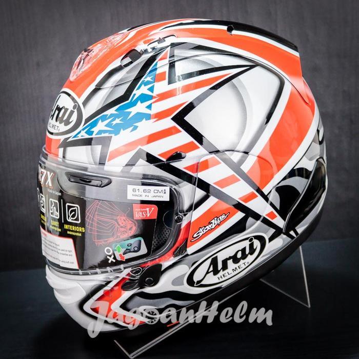 ARAI HELM RX-7X HAYDEN LAGUNA RED WHITE ARAI RX7X SINGLE VISOR