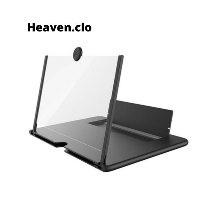 Kaca Pembesar Layar Handphone 3D Hd Ukuran 10" Stand Proyektor Hp Tbk