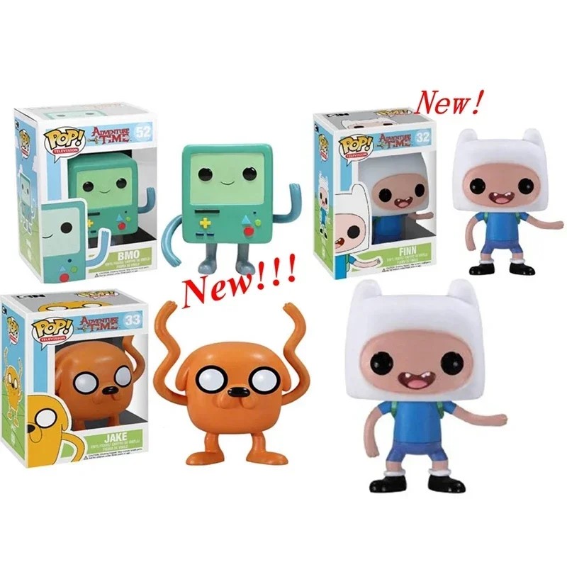 NEWest Arrival FUNKO POP Movie&TV Adventure Time Finn #32 JAKE #33 BMO #52 Vinyl Action Figure
