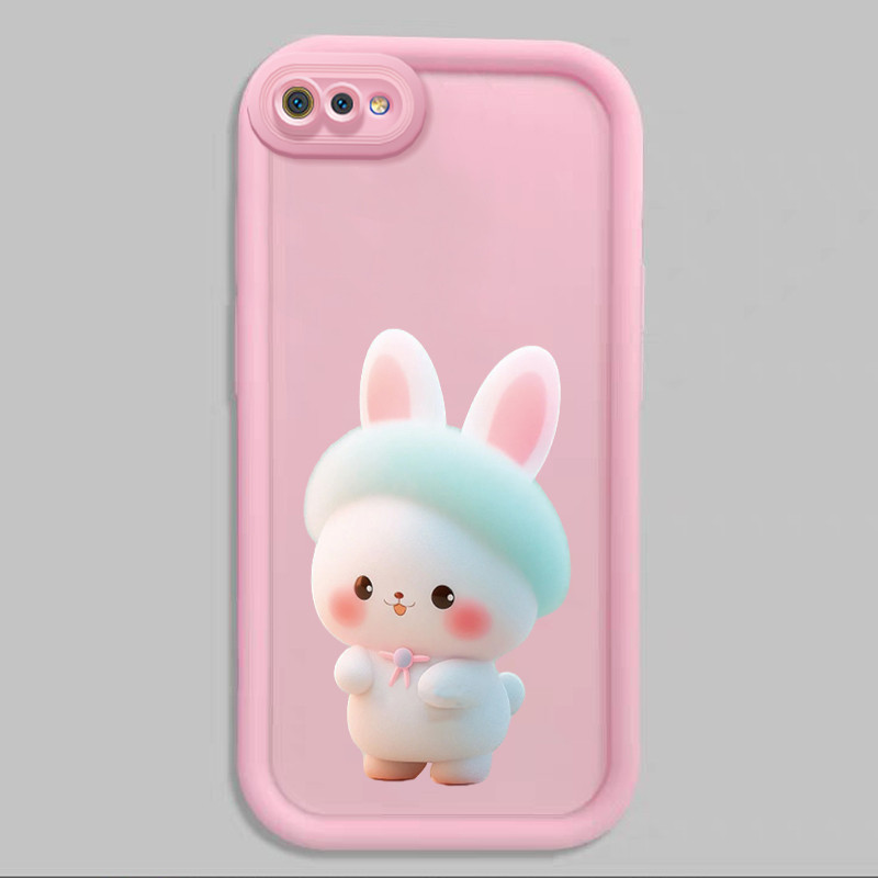 Casing Hp untuk Realme C2 C2s OPPO A1K Case Kelinci 3D Karakter Kartun Kasing silikon Cesing Softcas
