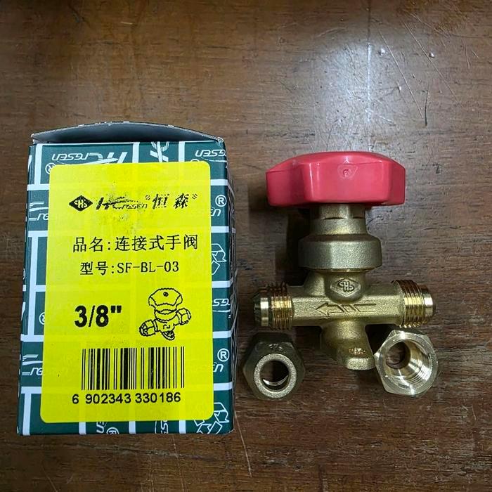 Promo Hand Valve Refrigerant Ac Hs 3/8" Stop Kran Refrigerant Ac 3/8" Merk Hs