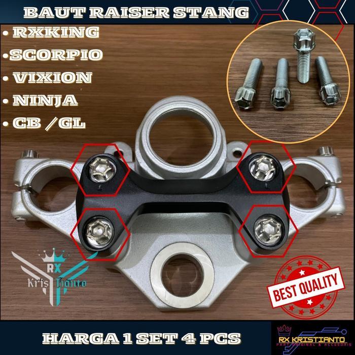 Baut Raiser Klem Stang Custom Probolt Rxking Rx King Scorpio Vixion Xabre Byson Ninja Cb Gl