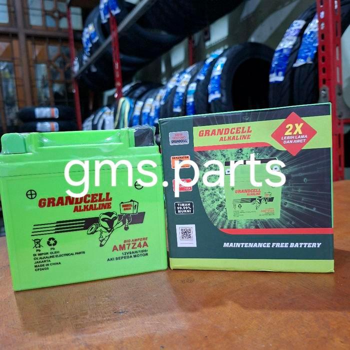 Aki Alkaline Thunder, Bajaj Pulsar 180,200,220 Alkaline Am7Z4A Mf Kering 9 Ampere