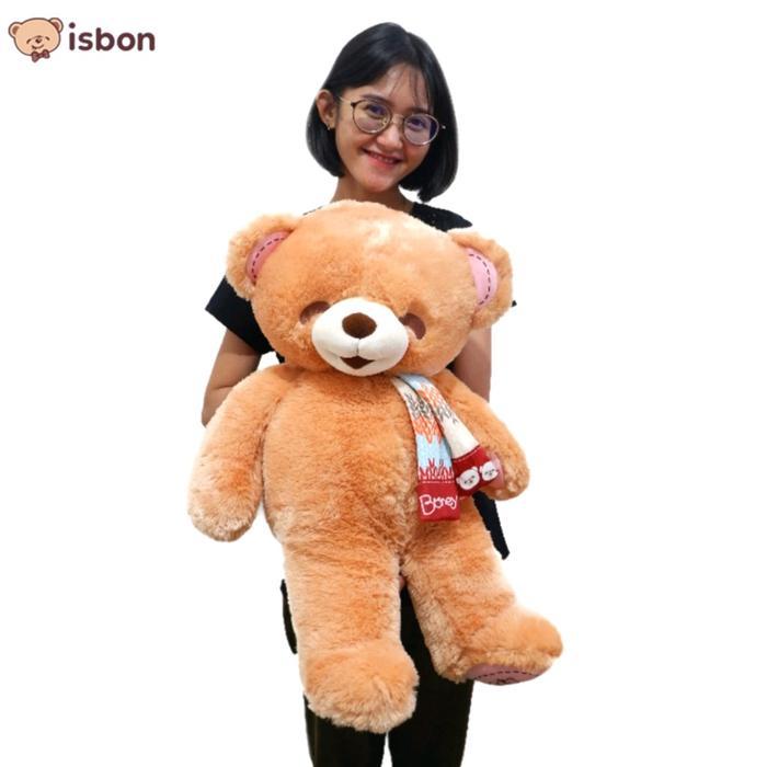 Boneka beruang Teddy Bear jumbo Istana Boneka STD Boney with Syal Lucu besar premium bulu anti