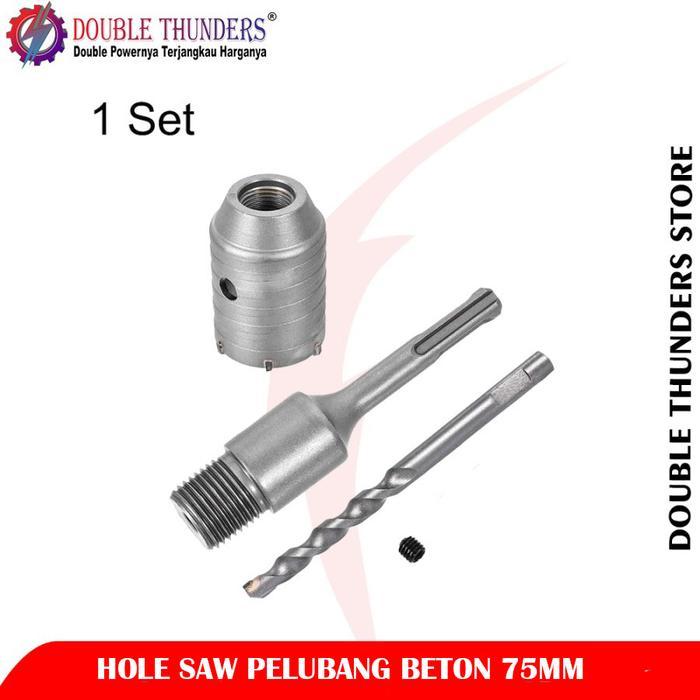 Dt Hole Saw Beton Set 75Mm Hole Saw Pelubang Beton Set -Gratisongkir